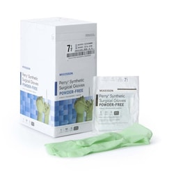 Med Vet International&nbsp;McKesson Perry Performance Plus Polyisoprene Surgical Glove, Size 7.5, Green, 20-2075N, 400/Case
