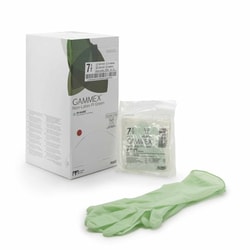 Med Vet International&nbsp;Surgical Glove GAMMEX Non-Latex PI Green Size 7.5 Sterile Polyisoprene Standard Cuff Length Micro-Textured Light Green Chemo Tested, 20685275, 50/Box