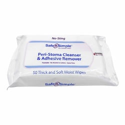 Med Vet International Adhesive Remover Safe n Simple™ Wipe 50 per Pack, SNS00525, 50/Pack, 12 Packs