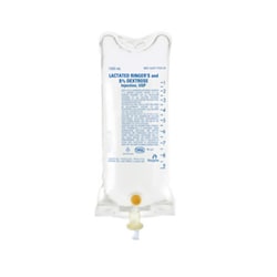 Med Vet International&nbsp;Lactated Ringer's and 5% Dextrose Injection, 1000mL, Each