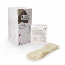 Med Vet International Surgical Glove GAMMEX Non-Latex Sensitive Size 6.5 Sterile Polychloroprene Standard Cuff Length Micro-Textured Cream Chemo Tested, 20277265, 200/Case
