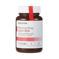 Med Vet International&nbsp;McKesson Iodoform Wound Packing Strip, 1 Inch x 5 Yard, 61-59345, 12/Case