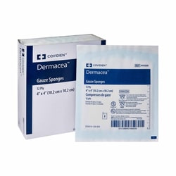 Med Vet International Gauze Sponge Dermacea™ 4 X 4 Inch, Sterile 12-Ply Square, 441000, 2/Pack, 25 Packs