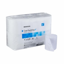 Med Vet International&nbsp;McKesson White Polyester Cast Padding, 4 Inch x 4 Yard, 16-CP4, 20/Bag