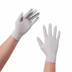 Med Vet International&nbsp;Exam Glove STERLING Large NonSterile Nitrile Standard Cuff Length Textured Fingertips Gray Chemo Tested, 50708, 200/Box