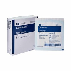 Med Vet International Gauze Sponge Dermacea™ 4 X 4 Inch, Sterile 8-Ply Square, 441001, 2/Pack
