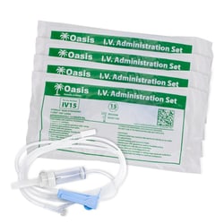 Med Vet International Sterile IV Administration Set, 15Dr/mL, 100" with