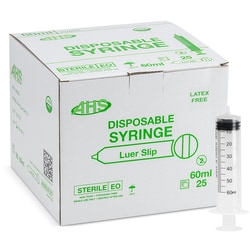 Med Vet International AHS Syringe, 60mL, Luer Slip, 250/Case, AH60S
