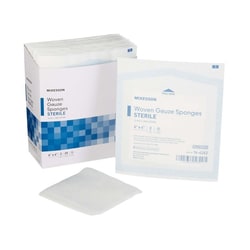 Med Vet International McKesson Sterile Gauze Sponge, 12-Ply, 4 x 4 Inch, 16-4242, 2/Pack