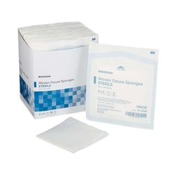 Med Vet International McKesson Sterile Gauze Sponge, 8-Ply, 4 x 4 Inch, 16-4248, 100/Box