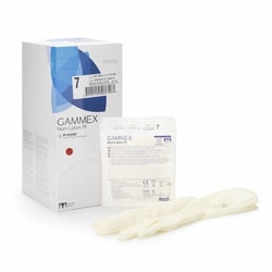 Med Vet International&nbsp;Surgical Glove GAMMEX Non-Latex PI Size 7 Sterile Polyisoprene Standard Cuff Length Micro-Textured White Chemo Tested, 20685770, 200/Case