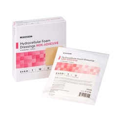 Med Vet International McKesson Nonadhesive without Border Foam Dressing, 6 x 6 Inch, 16-4738, 10/Box