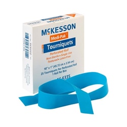 Med Vet International&nbsp;McKesson Tourniquet Band on Roll, 18 Inch Length, 16-6335, 25/Box