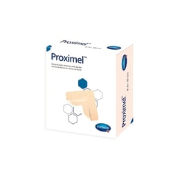 Med Vet International Foam Dressing Proximel 6 X 6 Inch With Border Waterproof Film Backing Silicone Adhesive Square Sterile, 14400000, Each
