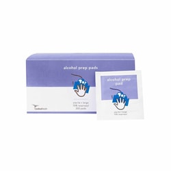 Med Vet International&nbsp;Alcohol Prep Pad Cardinal Health 70% Strength Isopropyl Alcohol Individual Packet Large Sterile, MW-APL, 4000/Case