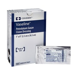 Med Vet International Vaseline Petrolatum Impregnated Dressing, 1 x 8 Inch,