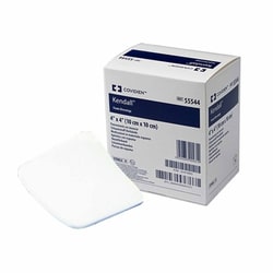 Med Vet International Foam Dressing Kendall™ 4 X 4 Inch Without Border Without Film Backing Nonadhesive Square Sterile, 55544, Each