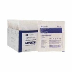 Med Vet International&nbsp;Abdominal Pad Dermacea&trade; 7-1/2 X 8 Inch, 1 per Pack, Sterile Rectangle, 7197D, 216/Case