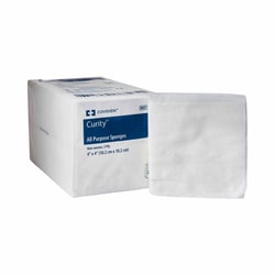 Med Vet International Nonwoven Sponge Curity™ 4 X 4 Inch, NonSterile 3-Ply Square, 9134, 4000/Case