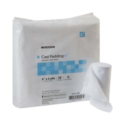 Med Vet International&nbsp;McKesson White Polyester Cast Padding, 6 Inch x 4 Yard, 16-CP6, 80/Case