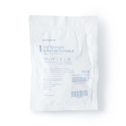 Med Vet International&nbsp;McKesson Laparotomy Sponge, 4-Ply, 12 x 12 Inch, 16-2112121, 200/Case