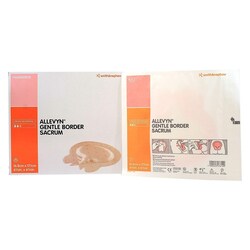 Med Vet International Allevyn Gentle Border Silicone Gel Adhesive with Border Silicone Foam Dressing, 6-5/8 x 6¾ Inch, Sterile, 66800898, 10/Box
