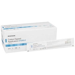 Med Vet International McKesson Cotton Tip Wood Shaft Swabsticks, 6-Inch Length, 24-106-2S, 200/Box