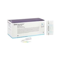 Med Vet International&nbsp;BD Vacutainer Safety-Lok&trade; Blood Collection Set with Holder 23 Gauge 3/4 Inch Needle Length Safety Needle 12 Inch Tubing Sterile, 368653, 200/Case