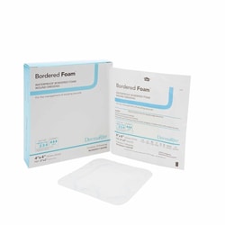 Med Vet International&nbsp;Foam Dressing BorderedFoam 4 X 4 Inch With Border Waterproof Backing Nonacrylic Adhesive Square Sterile, 00298E, 10/Box
