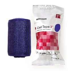Med Vet International&nbsp;McKesson Purple Cast Tape, 3 Inch x 4 Yard, 115-3U, 10/Box