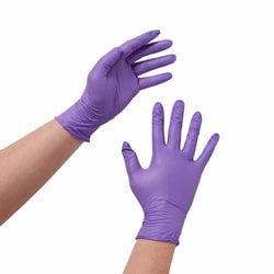 Med Vet International Purple Nitrile Exam Glove, Medium, NonSterile, Nitrile, Standard Cuff Length, Textured Fingertips, Chemo Tested, 55082, 1000/Case