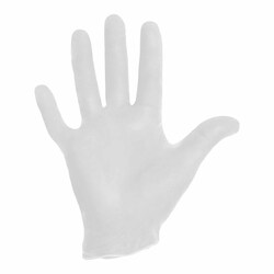 Med Vet International Exam Glove Halyard™ Large NonSterile Vinyl Standard Cuff Length Smooth White Not Rated, 50033, 1000/Case