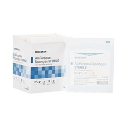 Med Vet International McKesson Sterile Nonwoven Sponge, 4-Ply, 2 x 2 Inch, 16-602318, 50/Box