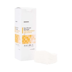 Med Vet International&nbsp;McKesson NonSterile Nonwoven Sponge, 4-Ply, 3 x 3 Inch, 16-40334, 4000/Case