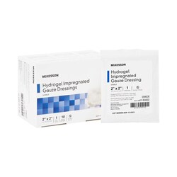 Med Vet International McKesson Hydrogel Gauze Dressing, 2 x 2 Inch, 61-53022,