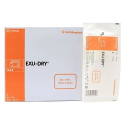 Med Vet International Smith & Nephew Exu-Dry Anti-Shear Super Absorbent Dressing, 6 x 9 inch, Sterile, 5999006, 12/Box