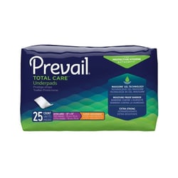 Med Vet International&nbsp;Prevail Total Care&trade; Heavy Absorbency Underpad, 30x 36in, 25/Bag, UP-100/1, 4 Bags