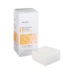 Med Vet International McKesson NonSterile Nonwoven Sponge, 4-Ply, 4 x 4 Inch, 94442000, 2000/Case