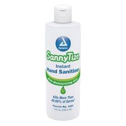 Med Vet International&nbsp;Dynarex SannyTize Instant Hand Sanitizer, 8 oz. Round Bottle, 48/Case