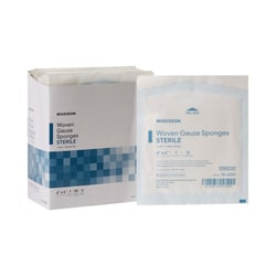 Med Vet International McKesson Sterile Gauze Sponge, 12-Ply, 4 x 4 Inch, 16-4241, 50/Box