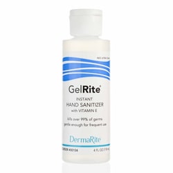 Med Vet International Hand Sanitizer GelRite 4 oz. Ethyl Alcohol Gel Bottle, 00104, 24/Case