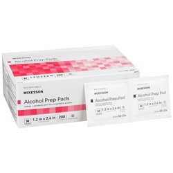 Med Vet International McKesson Alcohol Prep Pad, Isopropyl Alcohol, 70%, Medium, 58-204, 4000/Case