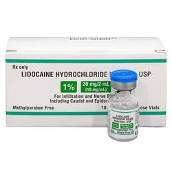 Med Vet International&nbsp;RX LIDOCAINE 1% HYDROCHLORIDE, 2ML BOX OF 10