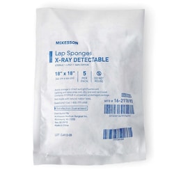 Med Vet International&nbsp;McKesson Laparotomy Sponge, 4-Ply, 18 x 18 Inch, 16-2118181, 200/Case