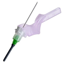 Med Vet International Safety Hypodermic Needle Eclipse™ 1-1/2 Inch Length 25 Gauge Regular Wall Hinged Safety Needle, 305767, 100/Box