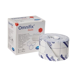 Med Vet International Omnifix Elastic Synthetic Rubber / Fiber Dressing Retention Tape, 2 Inch x 10 Yard, White, 900602, Each