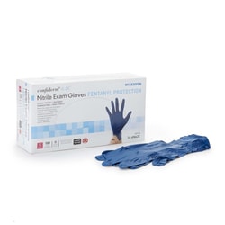 Med Vet International&nbsp;McKesson Confiderm 6.8C Nitrile Exam Glove, Small, Blue, NonSterile, 14-6N62C, 100/Box