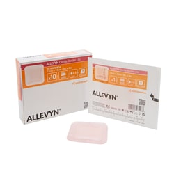 Med Vet International&nbsp;Allevyn Gentle Border Lite Silicone Foam Dressing, Sterile, 66800834, 10/Box