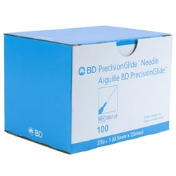 Med Vet International BD Hypodermic Needles, 25G x 1-in., 100/Box, Quantity: