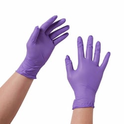 Med Vet International&nbsp;Exam Glove Purple Nitrile Small NonSterile Nitrile Standard Cuff Length Textured Fingertips Purple Chemo Tested, 55081, 100/Box